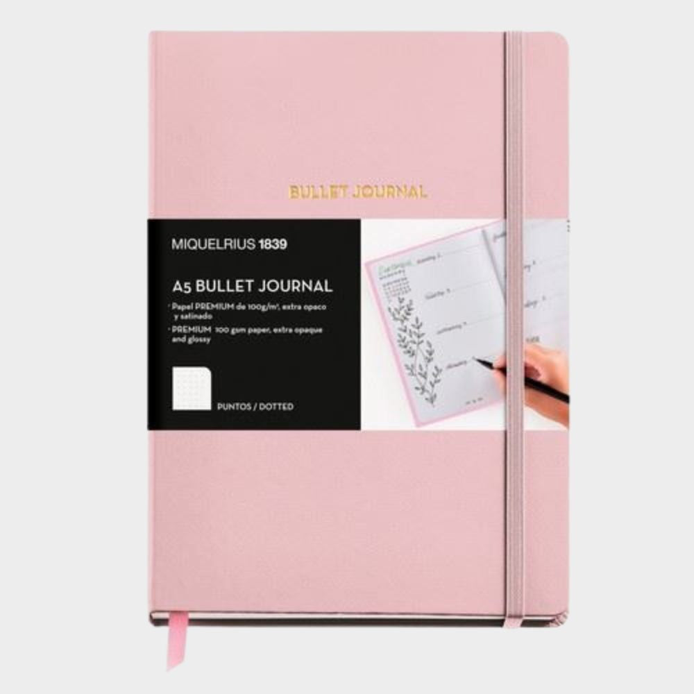 Cuaderno Rígido A5 Bullet Journal Rosa MiquelRius –