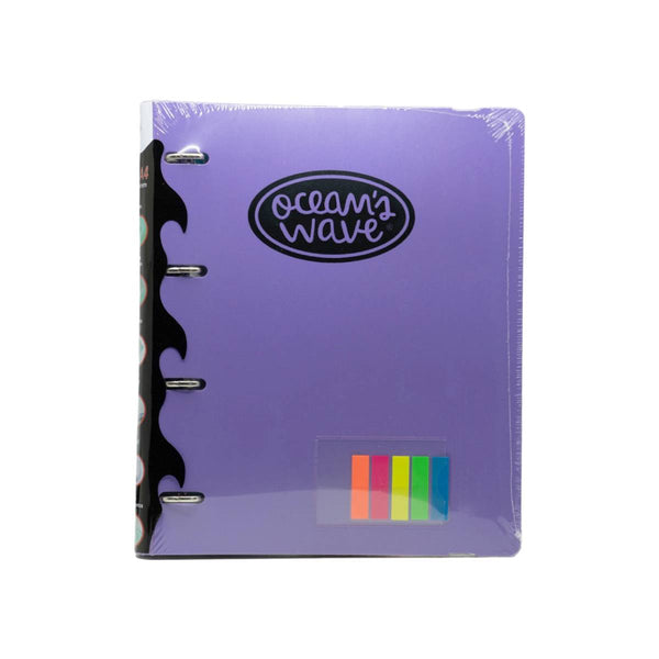 Archivador 4 Anillas Morado con Recambios Ocean's Wave
