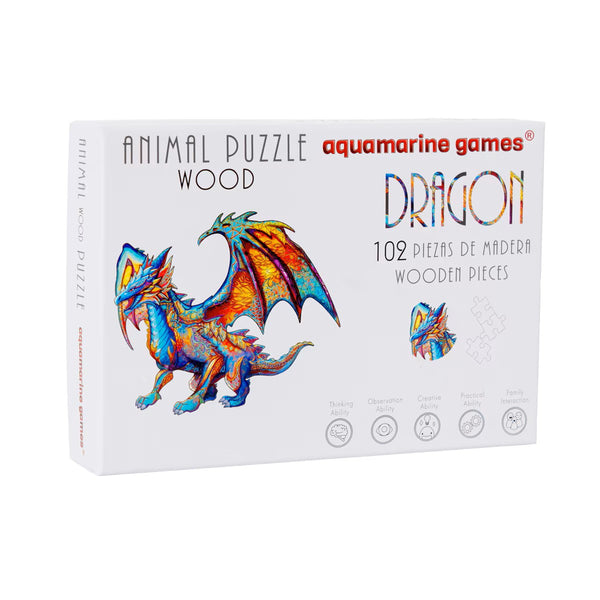 Puzzle de Madera Dragón Aquamarine