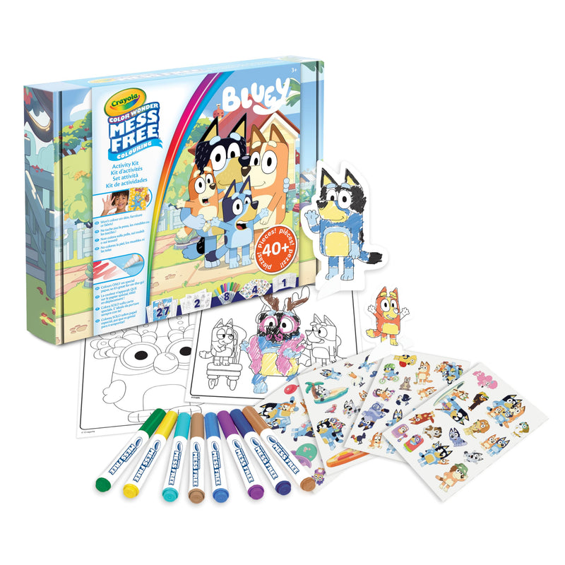 crayola mess free bluey kit actividades