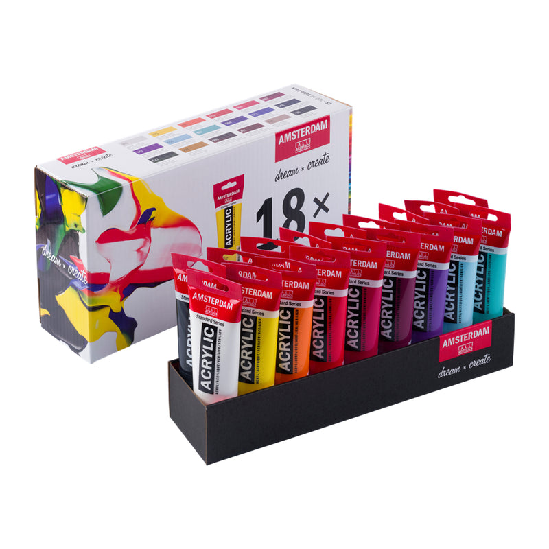 Set 18 Pinturas Acrílicas 120 ml Amsterdam