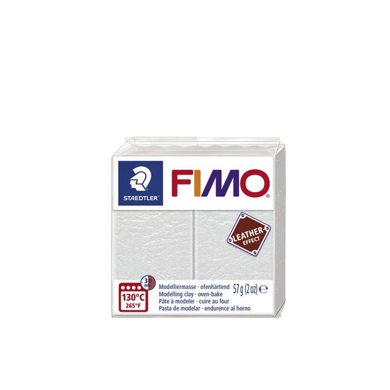 Pasta de Modelar Efecto Cuero 57g Fimo & 57g Efecto Cuero Marfil