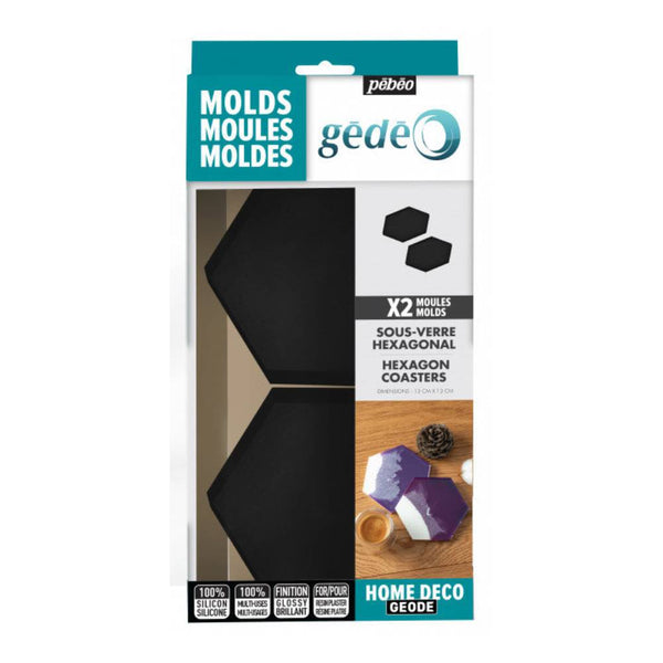 Set 2 Moldes Posavasos Hexagonales