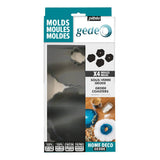 Set 4 Moldes Posavasos Forma Geoda