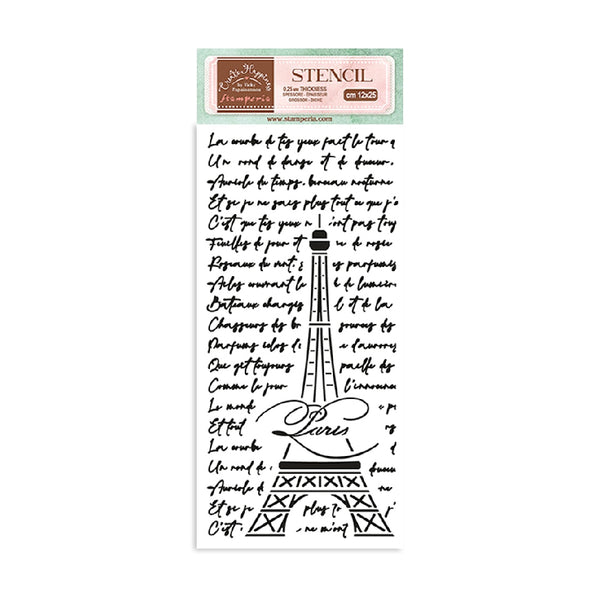 Plantilla Stencil Torre Eiffel 12x25 Stamperia