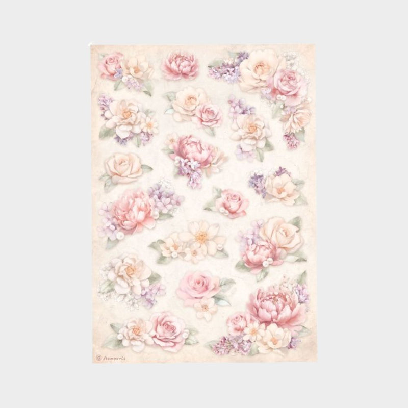 Papel de Arroz A4 Romance Forever Fondo Floral