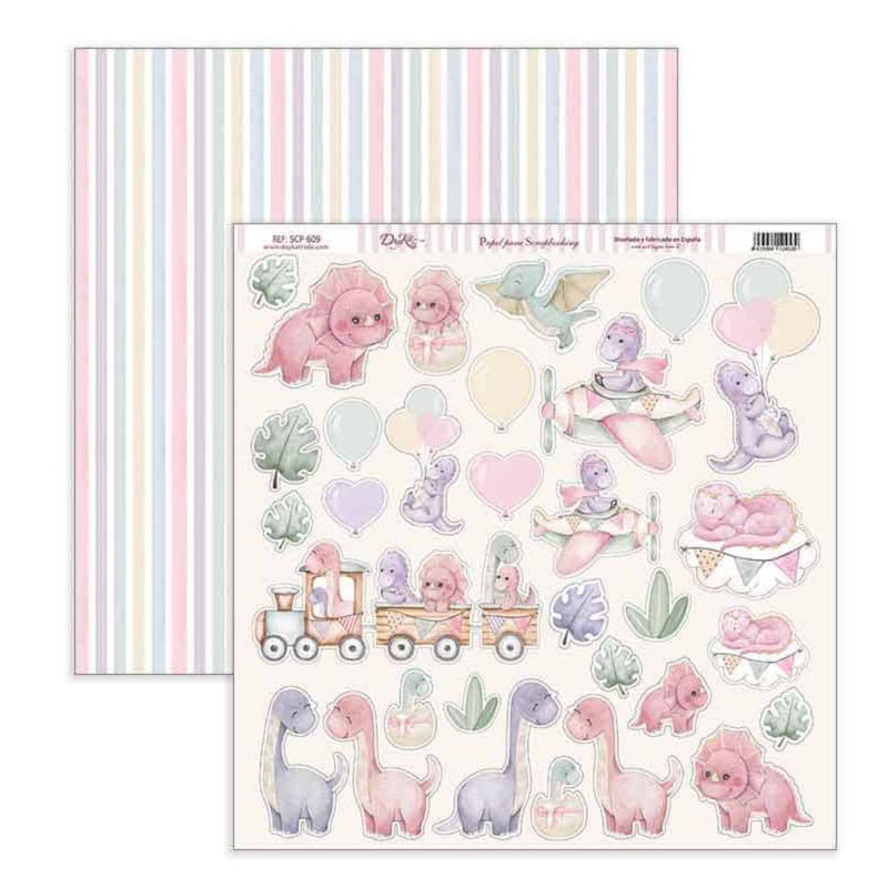 Set Papeles Scrap 30x30 Puro Amor Niña Dayka (12)