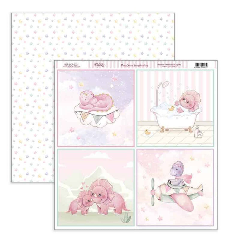 Set Papeles Scrap 30x30 Puro Amor Niña Dayka (5)