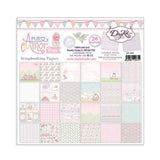 Set 26 Papeles Scrap 20x20 Puro Amor Rosa Dayka (1)