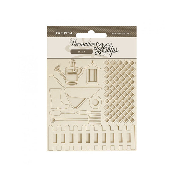 Die Cut Chips Garden Tools Stamperia