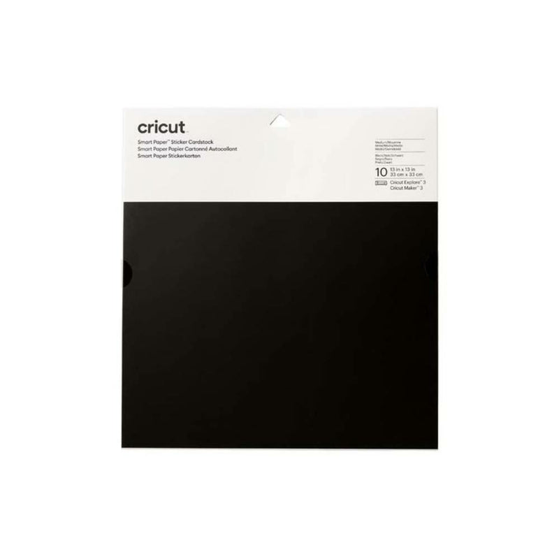 Set 10 Cartulinas Adhesivas Negras 33x33cm Cricut