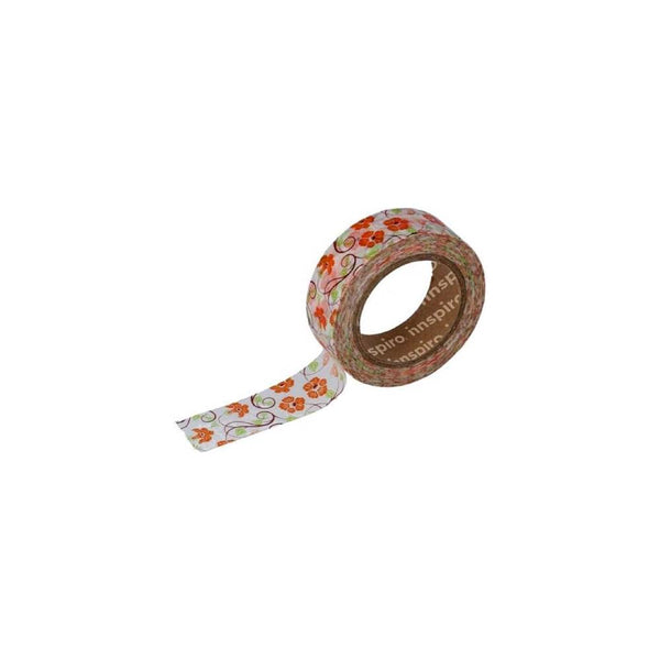 Washi Flores Naranjas Serie Floral