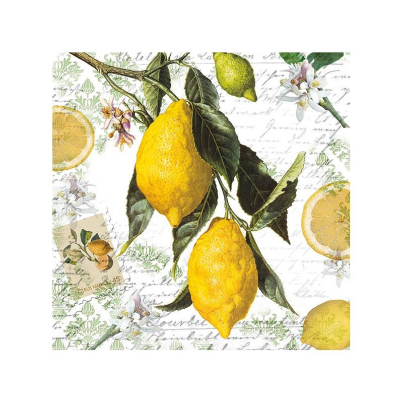 Pack 20 Servilletas 33x33cm Limones Ambiente Europe