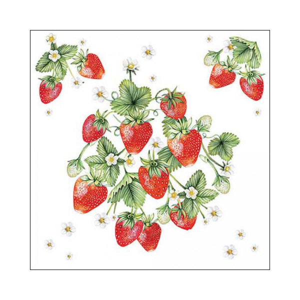 Pack 20 Servilletas 33x33cm Jardín de Fresas Ambiente Europe