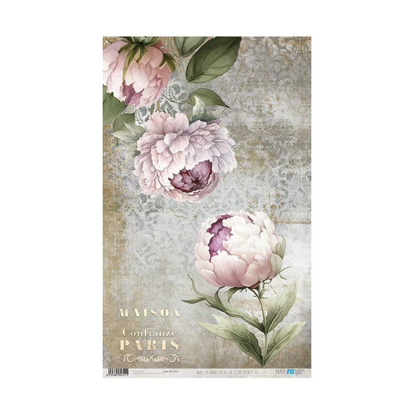 Papel Arroz 54x33 30g La Vie En Fleurs Peonies II