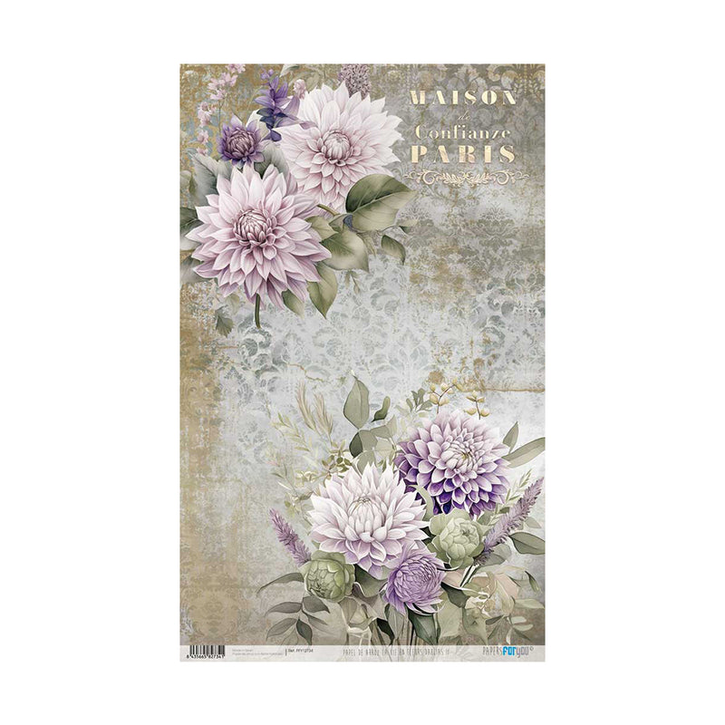 Papel Arroz 54x33 30g La Vie En Fleurs Dahlias II