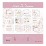 Set 12 Papeles Scrap 30x30 Sueños de Comunión Niña Rubia Papers For You (1)