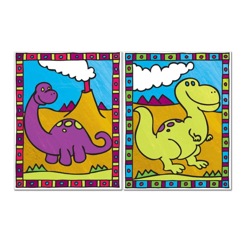 Set Pintar por Números 12 Piezas Dinosaurio y Volcán Royal & Langnickel (1)