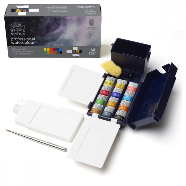 Caja Campo Acuarelas Profesionales Winsor & Newton