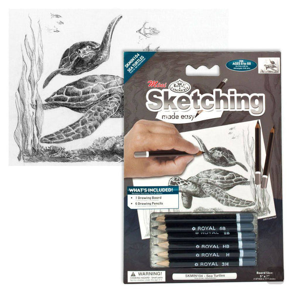 Set Mini Sketching Made Easy Tortugas Royal & Langnickel (1)