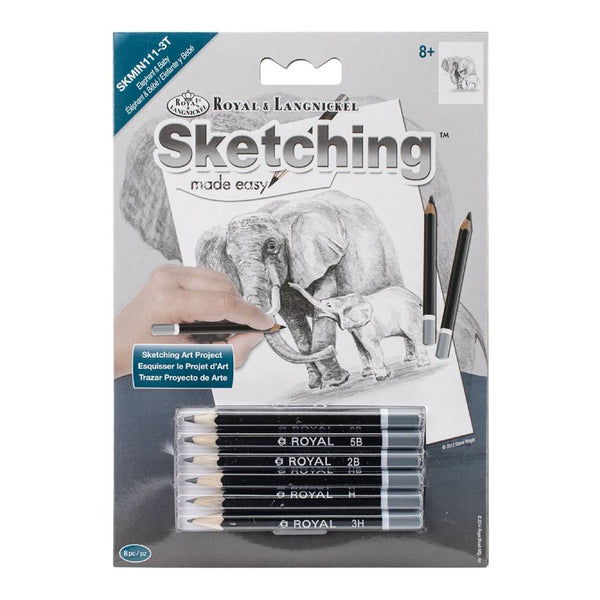 Set Mini Sketching Made Easy Elefantes Royal & Langnickel