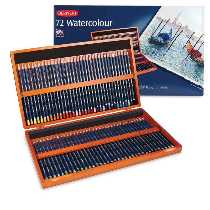 Caja Madera 72 Lápices Watercolour Derwent (2)