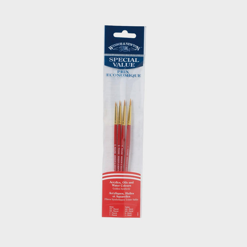 Set 4 Pinceles Rojos Winsor & Newton