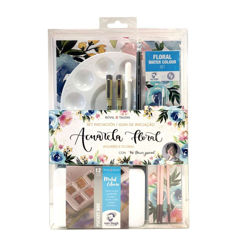 Kit Iniciación Acuarela Floral Art Creation