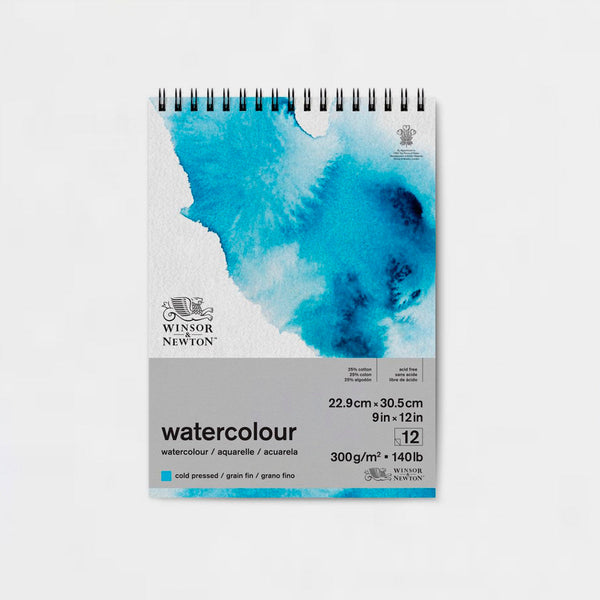 Bloc Acuarela Espiral 300gr 23x30cm Winsor & Newton 12hojas