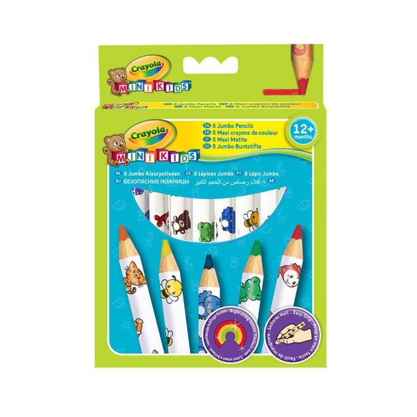 Set 8 Maxi Lápices de Colores Crayola MiniKids