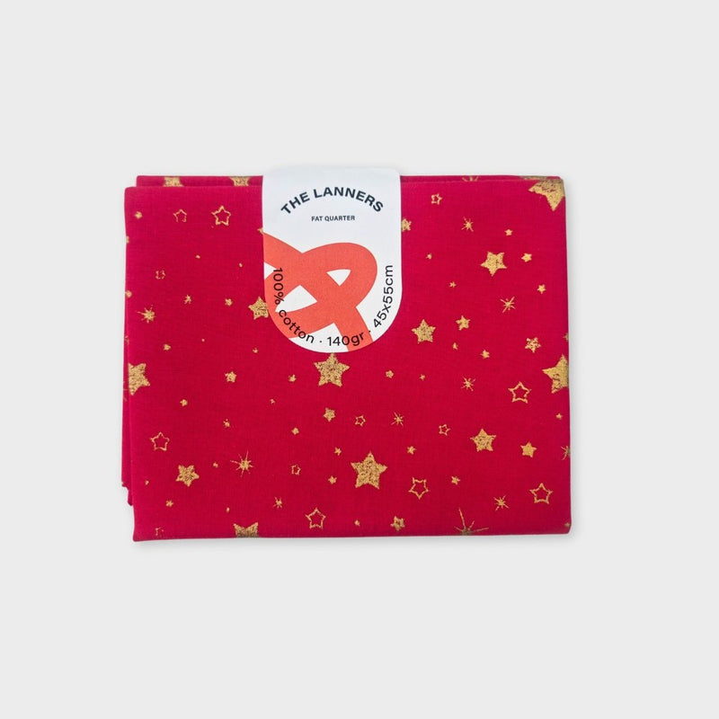 Fat Quarters Navidad estrellas rojas the lanners