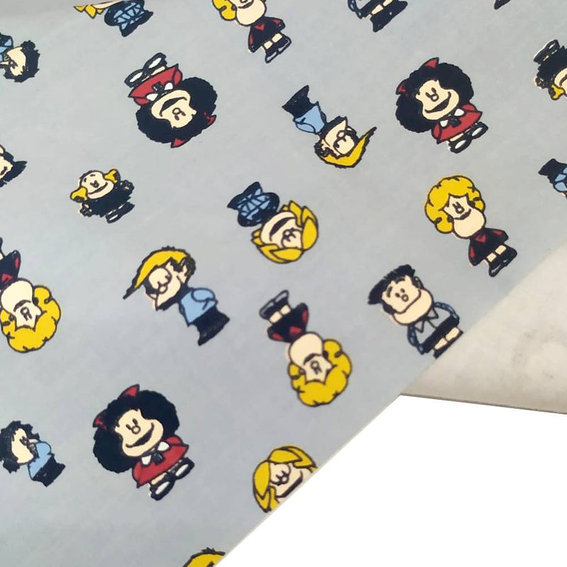 Fat Quarter Mafalda y Amigos Azul The Lanners (2)