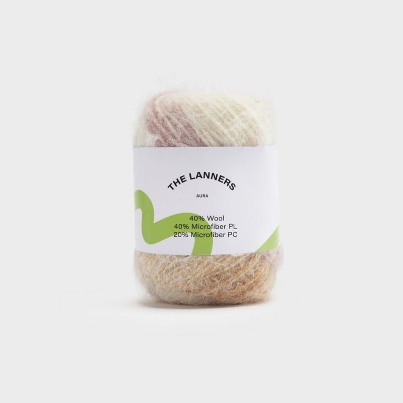 Ovillo Tejer y Crochet Aura The Lanners Stone Blanco Claro