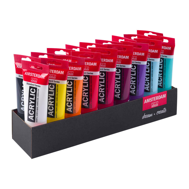 Set 18 Pinturas Acrílicas 120 ml Amsterdam