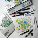 set de ilustraciones profesionales rotuladores winsor y newton