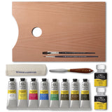 caja de madera de acrílicos winsor y newton