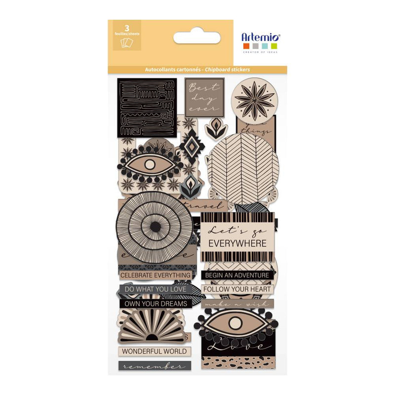 Set Chipboards Colección Boho Artemio