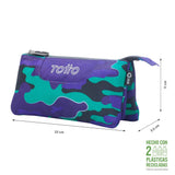 Estuche Escolar Totto Tablero Azul Seli Camuflaje (1)