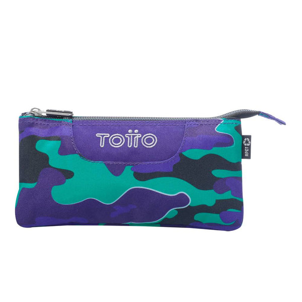 Estuche Escolar Totto Tablero Azul Seli Camuflaje