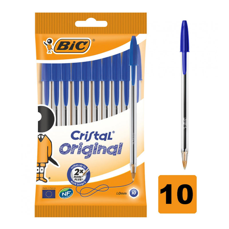 Set 10 Bolígrafos Cristal Medium Bic