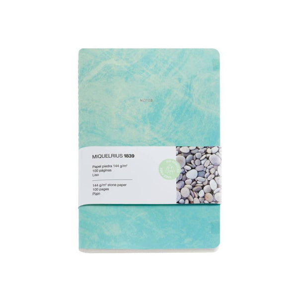 Cuaderno A5 Liso Verde Papel Piedra