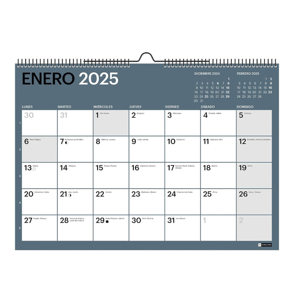 Calendario A3 Pared 18 meses Chromat 2024-2025