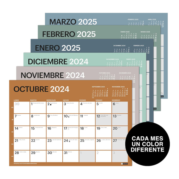 Calendario A5 Sobremesa 18 meses Chromat 2024-2025 (1)