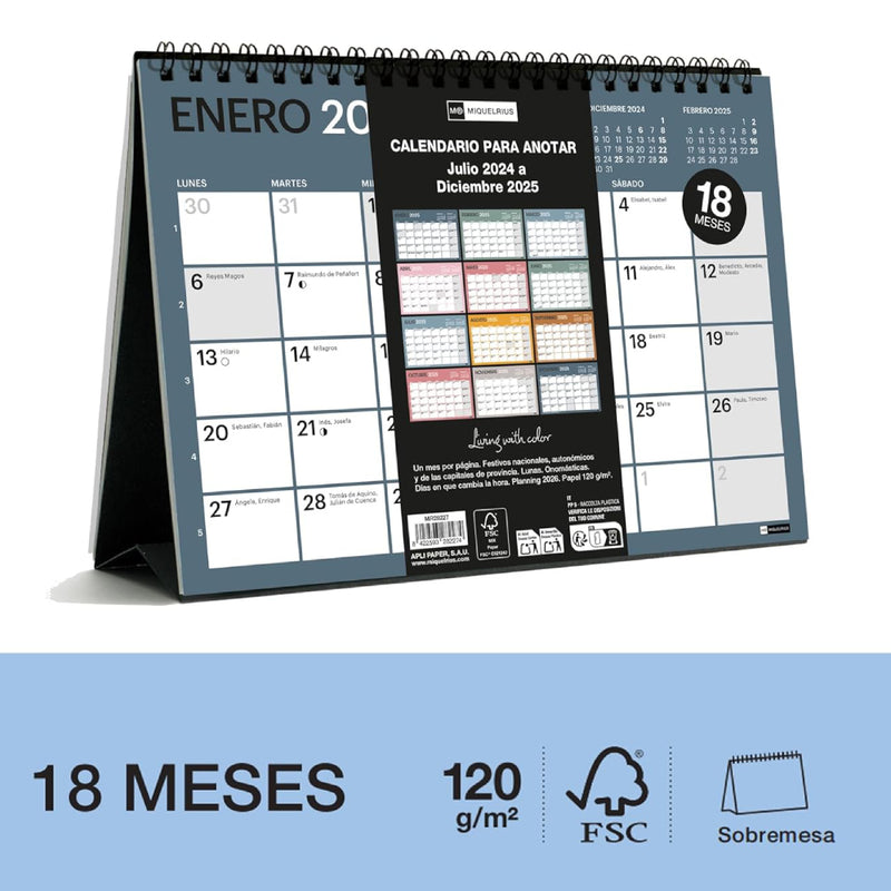 Calendario A5 Sobremesa 18 meses Chromat 2024-2025 (5)