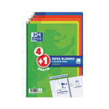 Pack 4+1 Cuadernos de Tapa Blanda Oxford