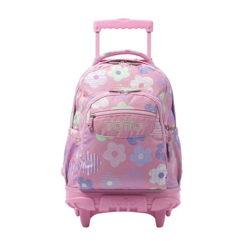 Mochila Escolar Totto con Ruedas Rosa Margaly