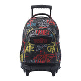 Mochila Escolar Totto con Ruedas Gris Graffiti