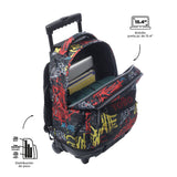 Mochila Escolar Totto con Ruedas Gris Graffiti (3)