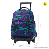 Mochila Escolar Totto con Ruedas Azul Seli Camuflaje (1)