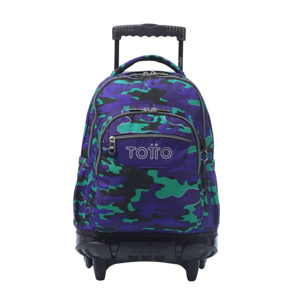 Mochila Escolar Totto con Ruedas Azul Seli Camuflaje